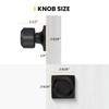 goldenwarm Black Half Dummy Door Knobs, Single Side Door Handles