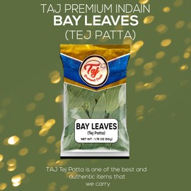 TAJ Bay Leaves (Tej Patta), 16oz Bulk Pack | Whole Bay Leaf | Indian Origin