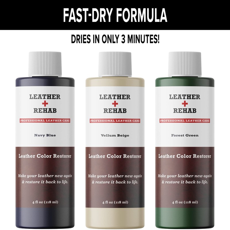 Leather Color Restorer - Dark Gray - Repair Couch, Furniture,