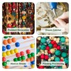 QUARKZMAN Pack of 100 12 mm Colourful Natural Wood Beads,