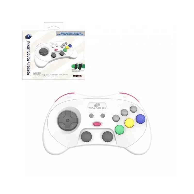 SEGA Retro-Bit SEGA Saturn® 2.4GHz Wireless Pro Controller White