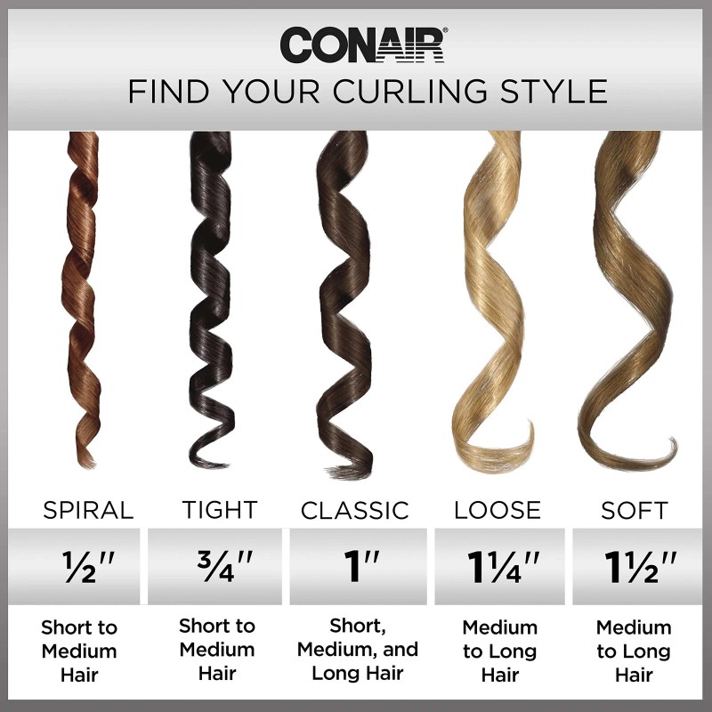 Conair Instant Heat 3/4 Curling Iron 25 Heat Settings Dual