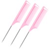 Rat Tail Combs 3PCS, Parting Combs for Braiding Hair Carbon