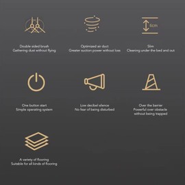 Luqeeg Aspirador Robot, Robot de Barrido Inteligente con Carga USB, Aspiradora Barredora de Succión Fuerte con Evitación Automática para Pisos de, Alfombras de Pelo bajo,