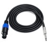MOTONG 12AWG Speakon to 6.35mm 1/4 inch Speaker Cable 6FT,