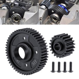 BRKRC Steel Center Diff Output Gear 51T Input Gear 20T Medium Differential Gear Set for TRA-XXAS 1/5 X-MAXX 8S 1/6 XRT RC Car