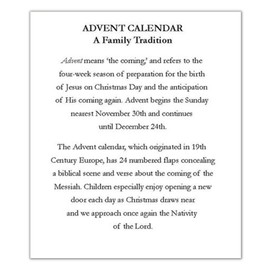 Joy to the World 2023 Advent Calendar, Interactive Christmas Countdown with Pull Tabs, Religious Holiday Home Accents, 10 Inches (Pack of 3)