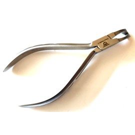 MedTool Bracket Remover Pliers Curved | Braces Removal Tool | for Back Teeth, Inner Side Brackets of Teeth, Silver