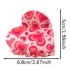 Heart Pattern Print Heart Shape Hair Claws 2.6" Pink Hair