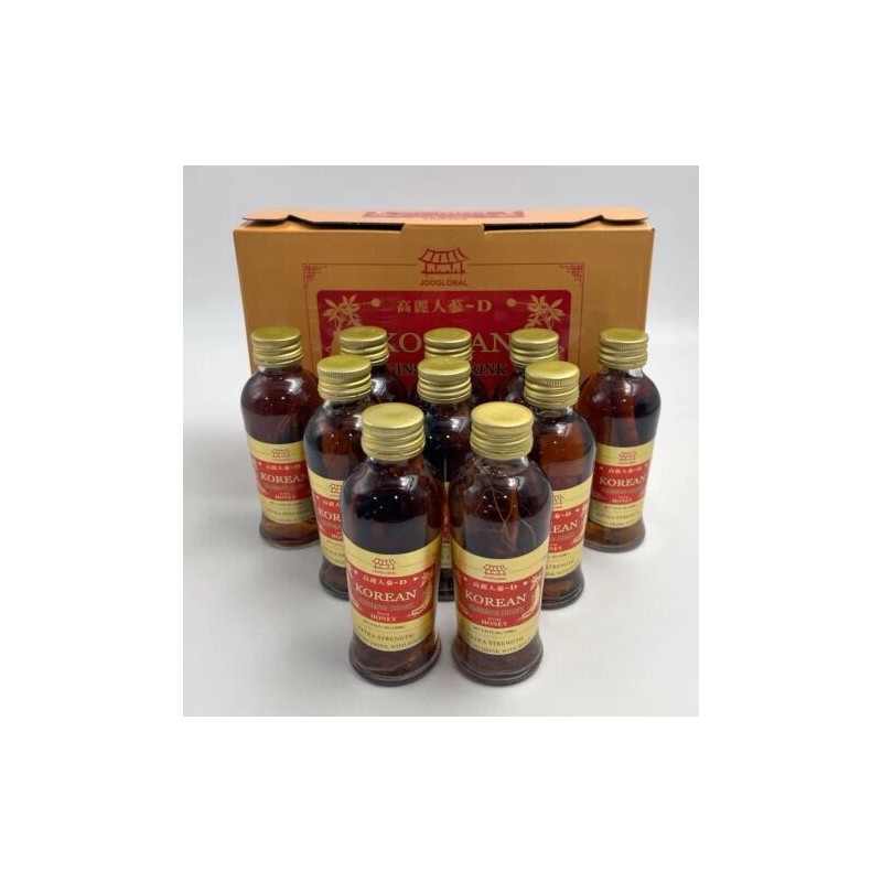 Royal King Korean Ginseng Drink (root in bottle) with honey