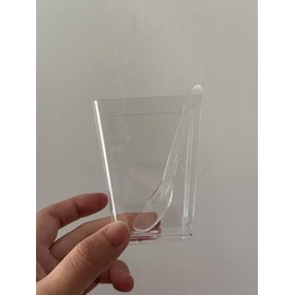 60-Pack Dessert Cups with Spoons 5 oz Mini Plastic Dessert Cups for Party Yogurt Parfait Jello Fruit Trifle, Clear Reusable Square Dessert Bowls Shot Glasses for Puddings Mousse Ice Cream Appetizer