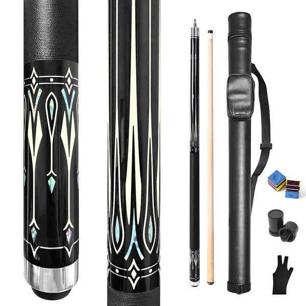 MoyanSuper 2-Piece Canadian Maple Pool Cue Stick with Portable Hard