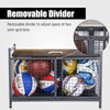 Mythinglogic Rolling Ball Storage Cart, Sports Equipment Storage Organizer for