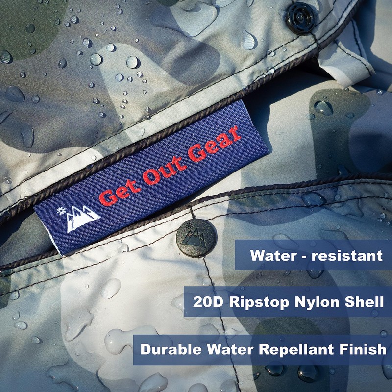 Get Out Gear - Manta hinchada de camuflaje (plumón, azul)