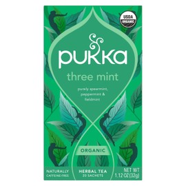 Pukka Herbal Organic Three Mint, 20 Total Tea Bags