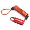 HenlyBegins DLK120R Daytona Combination Cable Lock, Padlock for Motorcycle Seat