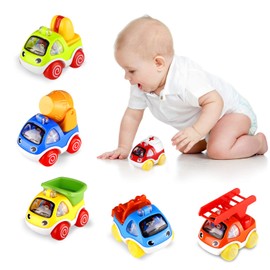 ShinePick Pull Back Cars, Toy Cars for Toddlers, Push and Go Vehicles Toys Friction Powered Car Toys Christmas Birthday Gift for Kids, Boys and Girls (6 Pcs)