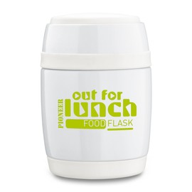 Grunwerg Pioneer White Food Flask With Folding Spoon 0.58l