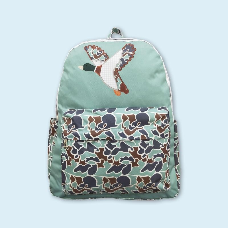 Duck camo kids boys hunting backpack back to school backpack:_G