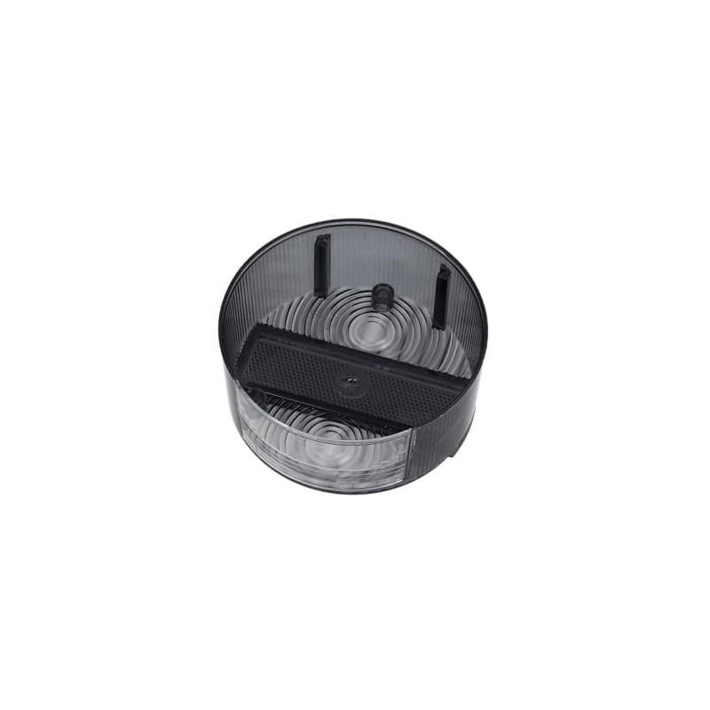 Rear light cap, round, smoke grey, diameter 120 mm with