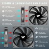 KEDIERS PC CASE ATX 3 Case Fans Pre-Installed, Mid Tower