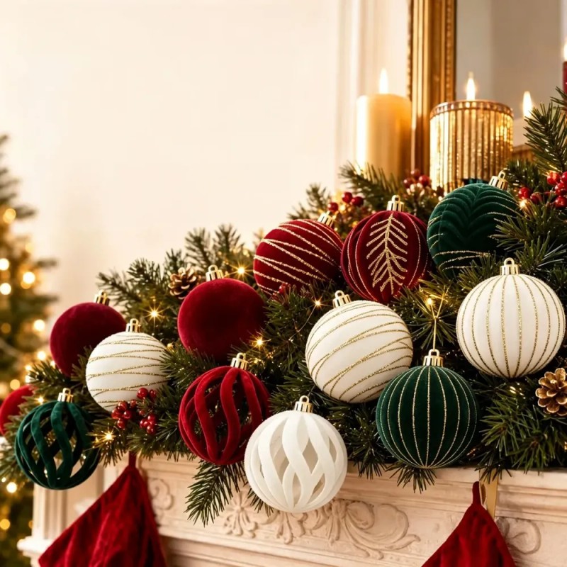 Árboles Y Adornos De Navidad,esferas Navideñas