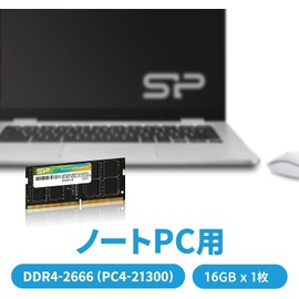 Silicon Power SP016GBSFU266B02 Laptop RAM Memory, DDR4-2666 (PC4-21300), 16GB x 1, 260 Pin, 1.2V, CL19, Mac compatible