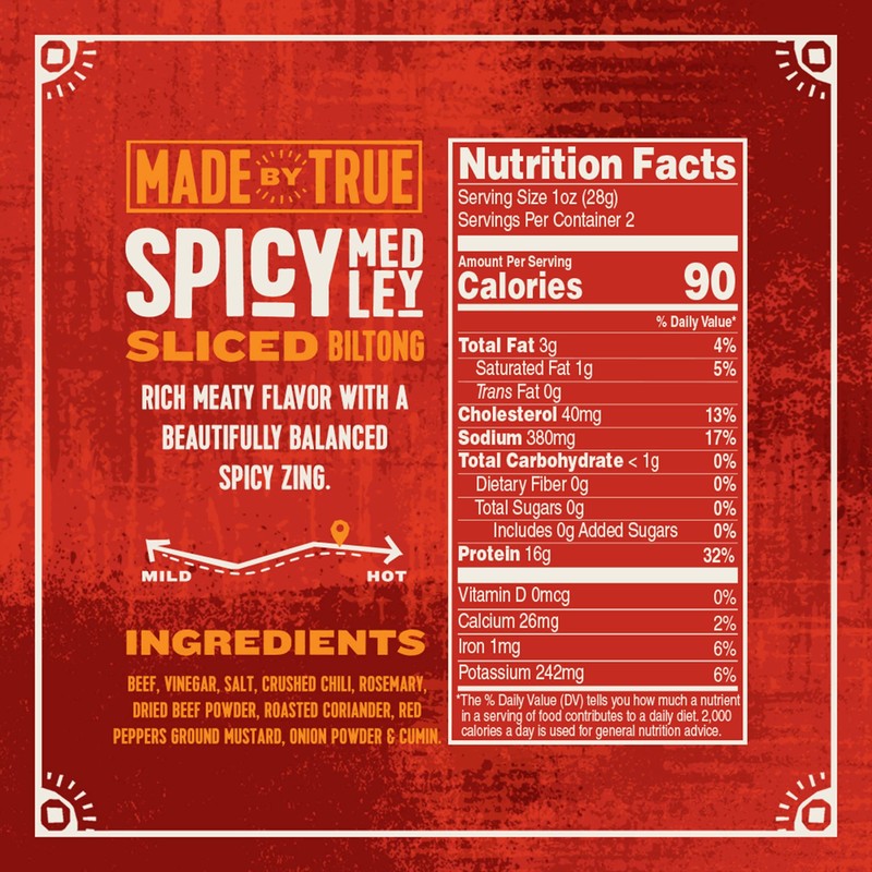 Made by True Beef Sliced Bites Spicy Variety (2 oz,