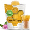 Snackathon Honey Sticks, Clover Blossom Pure Honey, 100 Count Bulk,