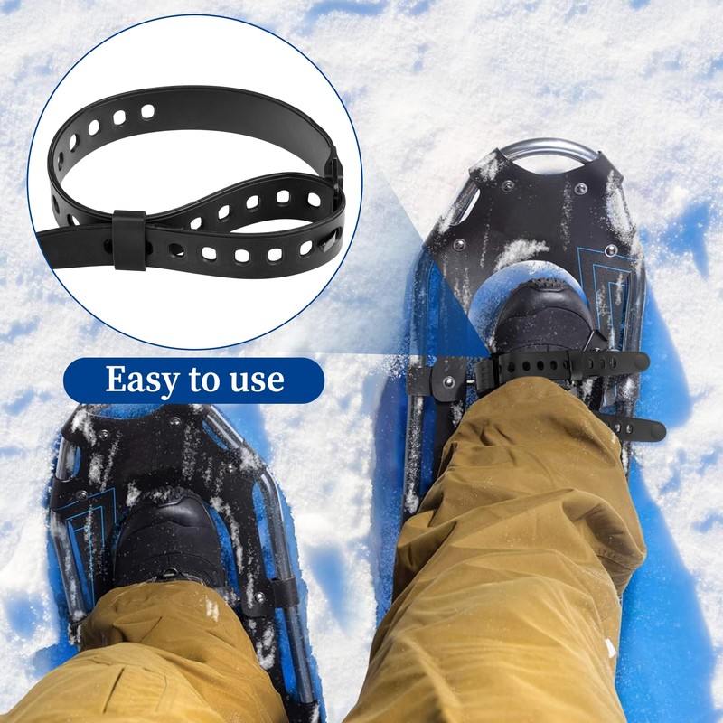 Adnee 4 Pack Snowshoe Strap Kit - 18" Adjustable Ski