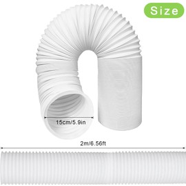 Exhaust Hose, 2 m Air Conditioning Exhaust Hose Diameter 150 mm, Air Conditioning Hose, Exhaust Hose, Air Conditioning Device, Retractable Air Conditioning Exhaust Hose, for Air Conditioning,