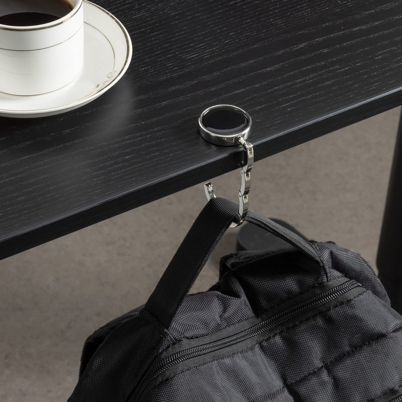 kwmobile Table Handbag Holder Hooks – 2 x Foldable Non-Slip
