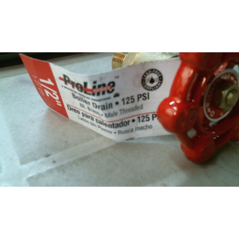 Pro-Line 102-003NL Boiler Drain Valve, 1/2" Brass, FREE SHIPPING