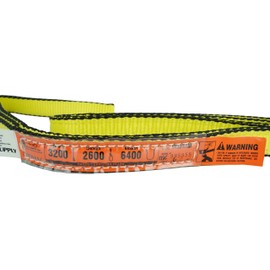 DD Sling (USA Made). 1" x 14', 2 Ply, Nylon Lifting Slings, Master Edge, Eye & Eye, Heavy Duty, 3,200 lbs Vertical, 2,600 Choker, 6,400 Basket Load Capacity (1" x 14')