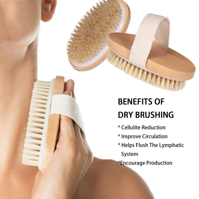 2 Pack Body Brushes,Exfoliating Magic,Blood Circulation Boosting Brush,Helps Reduce Cellulite