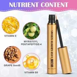 LOPHE Eyelash Growth Serum, Lash & Brow Serum for Longer & Fuller-looking Lashes, Natural & Safe Ingredients, Cruelty Free Lash Serum for Rapid Eye Lash Growth, 4 ml, Gift for Women