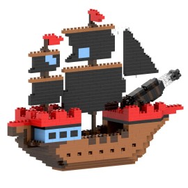 Schäfer Toy Company Brixies Pirate Ship 699 Piece Building Bricks Set Schäfer Toy Company 20576