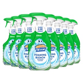 Scrubbing Bubbles Foaming Bleach Bathroom and Shower Cleaner Spray, Helps Erase Mold & Mildew, 32oz (Pack of 8)