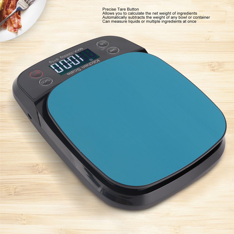 Kitchen Scale Waterproof 10kg 1g High Accuracy Digital Display Small