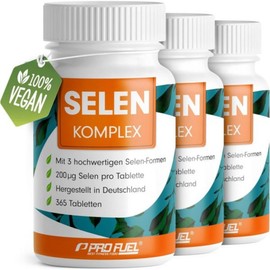 ProFuel Selenium High Dose 365x 200μg Tablets - Complex from 3 Sources Yeast Methionine and Sodium Selenite No Unwanted Additives 100 Vegan, 1 Count / ProFuel 셀레늄 고용량 365x 200μg 정제 - 3가지 공급원의 복합체 효모 메티오닌 및 셀레나이트 나트륨 원치 않는 첨가물 없음 100 비건, 1개