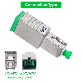 Duogalia 5 Pack SC/APC Fiber Optic Attenuator 10dB, Fixed Single Mode Fiber Optic Attenuator, SC-APC Male to Female