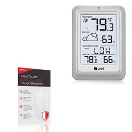 BoxWave Screen Protector Compatible With U Unni Indoor Outdoor Thermometer (0580) - ClearTouch Anti-Glare ToughShield 9H (2-Pack), Anti-Glare 9H Tough Flexible Film Screen Protector