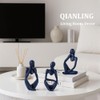 QIANLING 3 Piece Abstract Thinker Statue and Sculptures, The Thinker