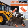 2Pcs Tractor Bucket Protector,Bucket Edge Anti-Skid Device,Double Hexagon Lock Nuts