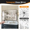 Delma Bathroom Vanity Mirror, Black Framed Bathroom Mirror for Over