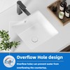 14 Inch Small Square White Undermount Bathroom Sink 13.75" x