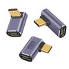 HUAZIZ 3 Pieces USB C 90 Degree Adapter Angle Plug