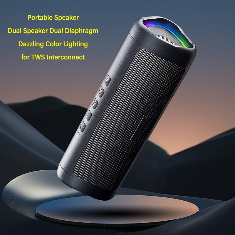 Bluetooth Speaker Dazzling Color LED Lights Waterproof Portable Wireless Bluetooth