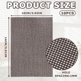 Toilet Cleaning Screens - 10 Pcs Flexible Scrubbing Screen Cleaning Mesh for Household, 5.5 x 4 Inch Hard Water Stain Remover Pads, Scrubbing Screens Scouring Pads for Carbon, Rust & Scale