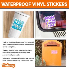 MAIANEY (Set of 3) Funny Mom Stickers 3" Good Mom Says Bad Words I'm Motherin' Mother's Day Waterproof Vinyl Sticker Sarcastic Mama Mommy Birthday Gifts Decorations Laptop Water Bottle Kindle Tumbler
